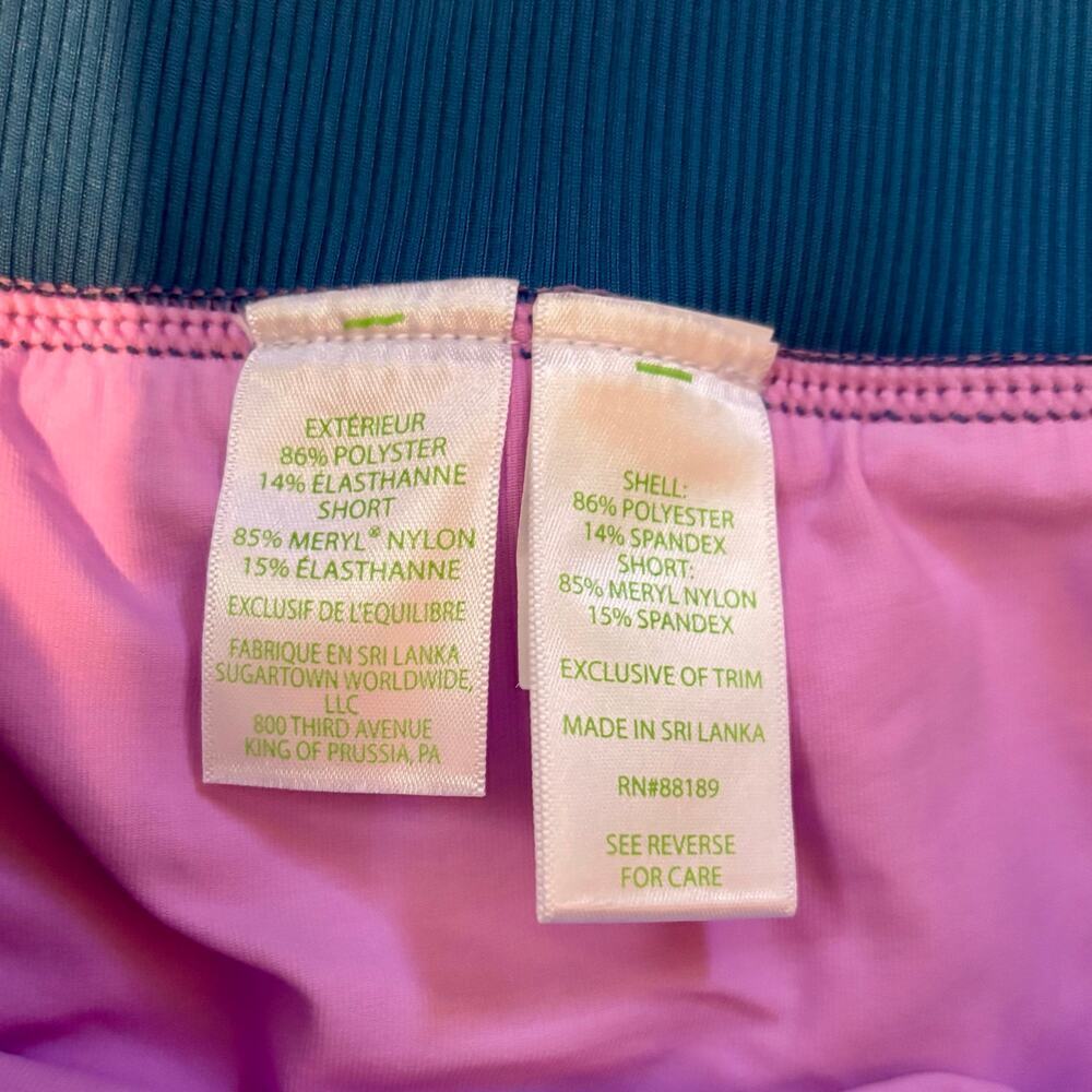 Lilly Pulitzer Luxletic Run Around Skort UPF 50+ Size XL NWT Blue/Pink Floral - Picture 6 of 11